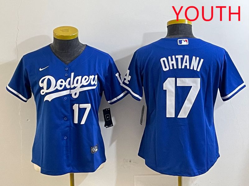 Youth Los Angeles Dodgers #17 Ohtani Blue Game 2025 Nike MLB Jersey style 3189->youth mlb jersey->Youth Jersey
